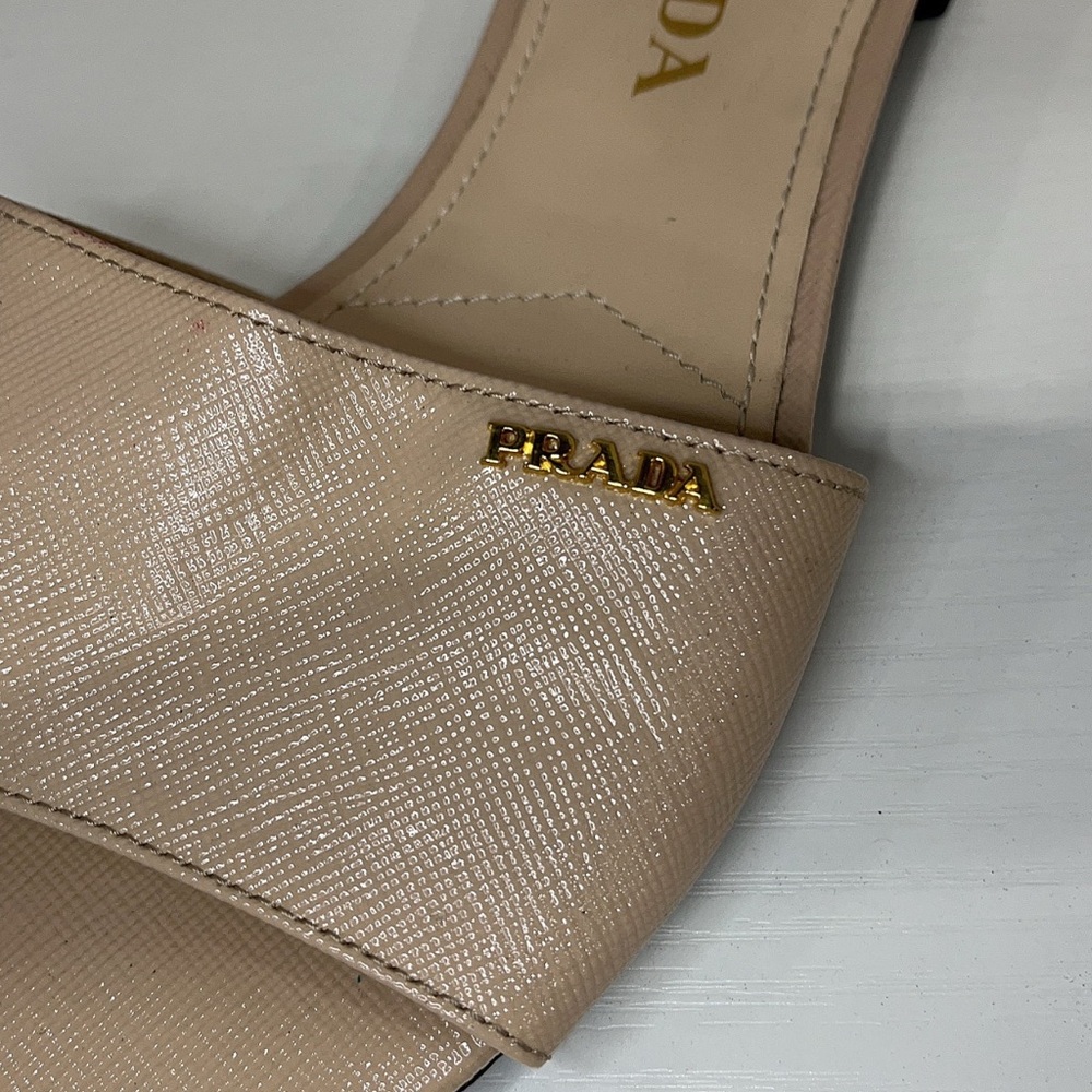 Prada Women's Beige Slide Sandals - Picture 2 of 4